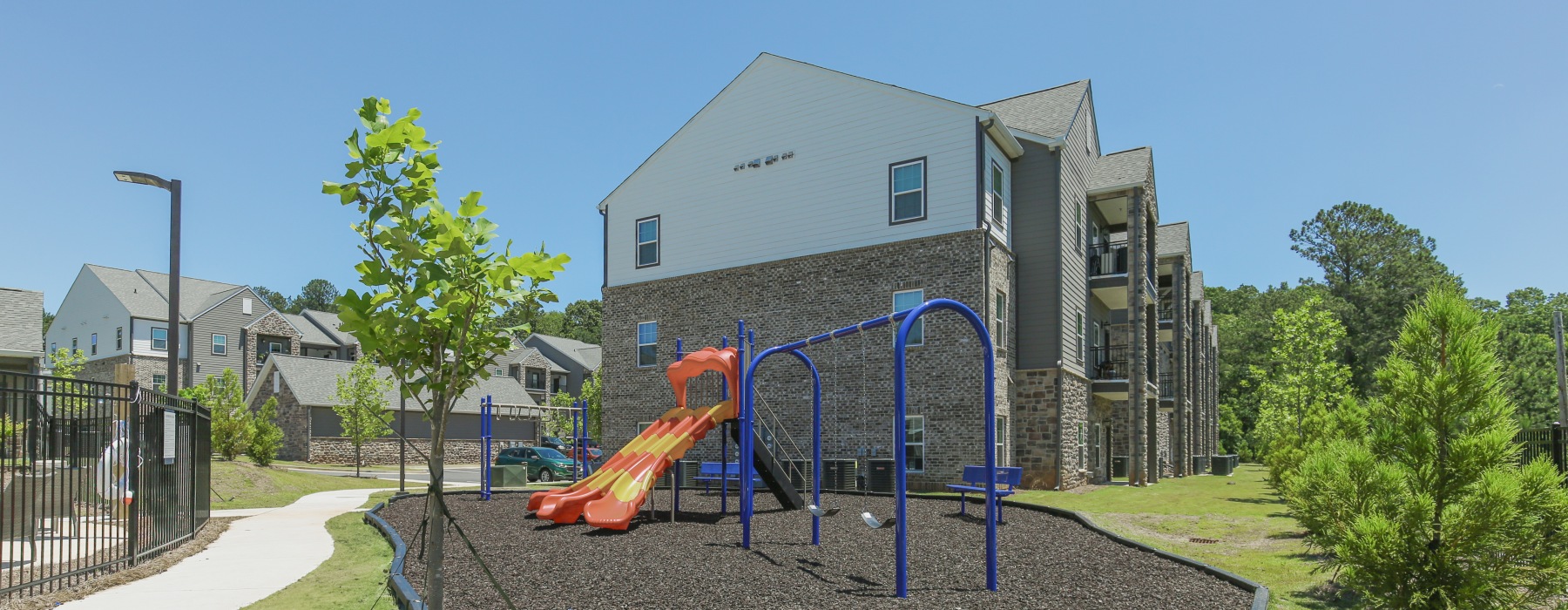 Playground in front of building 